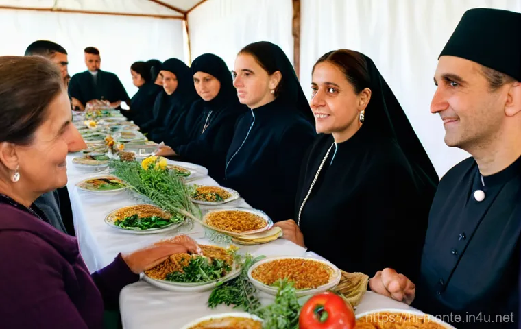 몬테네그로의 장례 문화 - **Solemn Grave Jumping Ritual in Montenegro**
    In a serene Montenegrin hillside cemetery, under a...